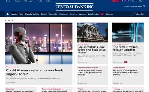 Central Banking brand site
